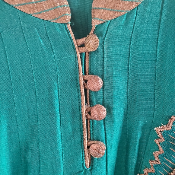 Emerald Green Indian/Pakistani Anarkali - Picture 5 of 10